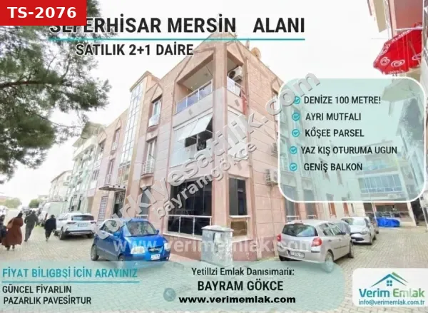 Seferihisar Mersin Alanı'nda Denize 100 Metre Mesafede Satılık 2+1 Daire